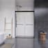 Altair Ennis 76" High x 48" Wide Bypass Framed Shower Door with Clear Glass Matte Black