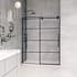 Altair Sankiz 76" High x 60" Wide Sliding Frameless Shower Door with Clear Glass Matte Black