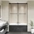 Altair Belizzi 58" High x 60" Wide Bypass Frameless Tub Door with Clear Glass Matte Black