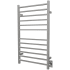 Amba Radiant 23-5/8"W x 41-3/4"H 120 V Plug-In/Hardwired Stainless Steel Towel Warmer with 12 Bars and Mounting Hardware Brushed