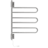Amba Swivel 24-9/16"W x 34-5/8"H 120 V Hardwired or Plug-In Stainless Steel Towel Warmer with 3 Looped Bars Brushed Stainless Steel