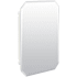 American Pride Harmony 16" x 23" Single Door Medicine Cabinet with Octagon Beveled Mirror White