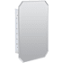 American Pride Oxford 16" x 23" Single Door Medicine Cabinet with Octagon Beveled Mirror and Glass Shelves White
