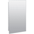 American Pride Horizon 16" x 26" Single Door Medicine Cabinet with Polished Edge Mirror and Glass Shelves White
