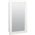 American Pride Deerfield 16" x 27" Single Door Medicine Cabinet with White Wood Frame Mirror and Glass Shelves White