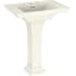 American Standard Town Square S 30" Rectangular Fireclay Pedestal Bathroom Sink with Overflow and 3 Faucets Holes at 8" Centers Linen