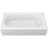 American Standard Princeton 60" Three Wall Alcove Enameled Steel Soaking Tub with Left Drain, Overflow and Slip Resistant Bottom White
