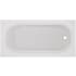 American Standard Princeton 60" Three Wall Alcove Enameled Steel Soaking Tub with Right Drain, Overflow and Slip Resistant Bottom White