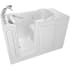 American Standard Value 48" Fiberglass and Gelcoat Walk In Whirlpool Bathtub with Left Drain, Roman Tub Filler and Handshower - Includes Drain Assembly and Overflow White
