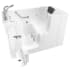 American Standard Premium Three Wall Alcove Fiberglass Whirlpool Walk-In Tub with Left-Hand Drain and Quick Drain Pump - Includes Deck Mounted Tub Filler and Hand Shower White