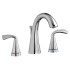 American Standard Fluent 1.2 GPM Widespread Bathroom Faucet with Red and Blue Indicators and Pop-Up Drain Assembly Polished Chrome
