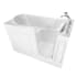 American Standard Entry 59-1/2" Fiberglass and Gelcoat Walk In Whirlpool Bathtub with Right Drain, Roman Tub Filler and Handshower - Includes Drain Assembly White