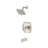 American Standard Edgemere Tub and Shower Trim Package with 2.5 GPM Single Function Shower Head Brushed Nickel