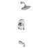 American Standard Fluent Tub and Shower Trim Package with 2.5 GPM Single Function Shower Head Polished Chrome