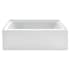 American Standard Studio 60" Soaking Bathtub for Three Wall Alcove Installation with Left Drain White