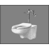 American Standard Afwall Elongated Right Height Toilet Bowl Only With Top Spud - Less Seat and Flushometer Black