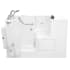 American Standard Gelcoat Premium 52" Walk-In Whirlpool Bathtub with Left-Hand Drain, Quick Drain System, and Overflow - Tub Faucet and Handshower Included White / Polished Chrome