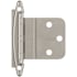 Amerock Functional Hardware 3/8 Inch Inset Surface Mount Cabinet Door Hinge with 105 Degree Opening Angle - Pack of 10 Satin Nickel