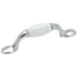 Amerock Allison Value 3 Inch Center to Center Handle Cabinet Pull White / Polished Chrome
