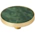 Amerock Accents 2 Inch Round Cabinet Knob - Pack of 2 Gold / Emerald Green