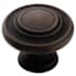 Amerock Inspirations 1-5/16 Inch Diameter Mushroom Cabinet Knob - Pack of 10 Antique Rust