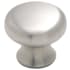 Amerock Essential'Z Stainless Steel 1-1/4 Inch Mushroom Cabinet Knob Stainless Steel