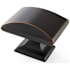 Amerock Candler 1-1/2 Inch Rectangular Cabinet Knob Oil-Rubbed Bronze
