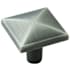 Amerock Extensity 1-1/8 Inch Square Cabinet Knob Antique Silver