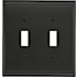 Amerock Candler Double Switch Outlet Wall Plate Black Bronze