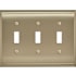 Amerock Candler Triple Switch Outlet Wall Plate Golden Champagne
