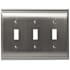 Amerock Candler Triple Toggle Switch Plate Satin Nickel