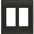 Amerock Candler Double Rocker / GFI Outlet Wall Plate Black Bronze