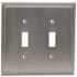 Amerock Mulholland Double Toggle Switch Plate Satin Nickel