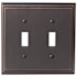 Amerock Mulholland Double Toggle Switch Plate Oil Rubbed Bronze