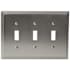 Amerock Mulholland Triple Toggle Switch Plate Satin Nickel