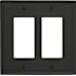 Amerock Mulholland Double Rocker / GFI Outlet Wall Plate Black Bronze