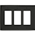 Amerock Mulholland Triple Rocker / GFI Outlet Wall Plate Black Bronze