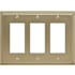 Amerock Mulholland Triple Rocker / GFI Outlet Wall Plate Golden Champagne