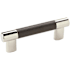 Amerock Bronx 3-3/4 Inch Center to Center Bar Cabinet Pull Polished Nickel / Black Bronze