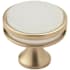 Amerock Oberon 1-3/8 Inch Mushroom Cabinet Knob Champagne / Frosted Acrylic