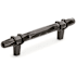 Amerock Carrione 3-3/4 Inch Center to Center Designer Cabinet Pull Marble Black / Black Bronze