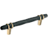 Amerock London 5-1/16 Inch Center to Center Bar Cabinet Pull Black Bronze / Golden Champagne