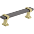 Amerock Overton 3-3/4 Inch Center to Center Bar Cabinet Pull Black Chrome / Brushed Gold