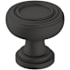 Amerock Ville 1-1/8 Inch Mushroom Cabinet Knob Matte Black