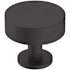 Amerock Radius 1-1/4 Inch Mushroom Cabinet Knob Matte Black