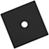 Amerock Ladera 1-3/16" Backplate for Cabinet Knobs Matte Black