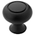 Amerock Everyday Heritage 1-1/4 Inch Mushroom Cabinet Knob Matte Black