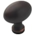 Amerock Everyday Heritage 1-3/8 Inch Long Oval Cabinet Knob - Package of 25 Oil Rubbed Bronze