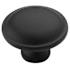 Amerock Everyday Heritage 1-1/4 Inch Diameter Mushroom Cabinet Knob - Package of 25 Flat Black