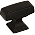 Amerock Mulholland 1-1/2 Inch Rectangular Cabinet Knob Black Bronze